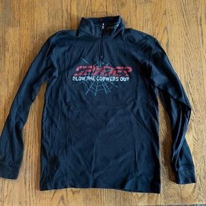 Boys Spyder 1/4 zip long sleeve tee. Size L